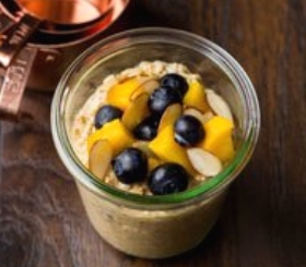 Peach Mango & Vanilla Overnight Oats