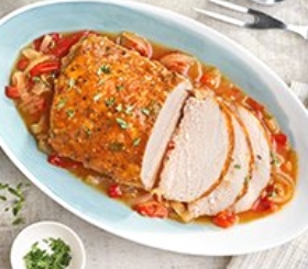 Slow-Cooked Pork Loin in Spicy Butternut Squash Sauce