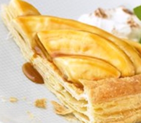 Bananas Foster over Puff Pastry