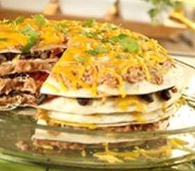 7-Layer Meatless Tortilla Pie