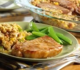Pork & Corn Stuffing Bake
