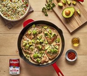 Avocado Ranch Pork Chops and Rice