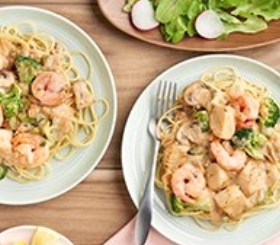 Creamy Seafood Medley with Pasta