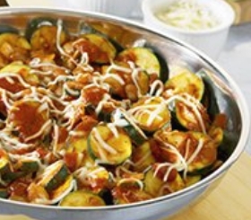 Mozzarella Zucchini Skillet