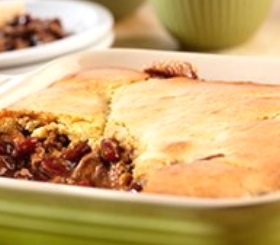 Beefy Cornbread Casserole