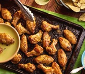 Glazed Salsa Verde Chicken Wings