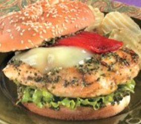 Chicken Pesto & Pepper Sandwiches