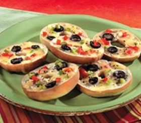 White Pizza Bagel Snacks