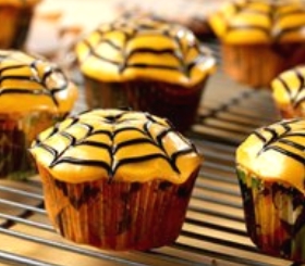 Spider Web Cupcakes