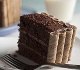 Chocolate Pirouette-Crusted Cake
