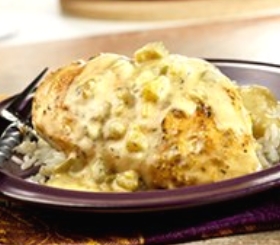 Chicken Creole with Chile Cream Sauce