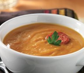 Slow Cooker Yellow Split Pea Soup with Andouille Sausage