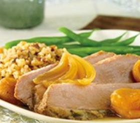 Slow Cooked Brisket with Onions & Apricots