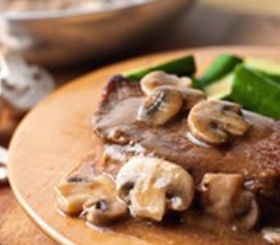 Pan-Seared Steaks with Mushroom Gravy